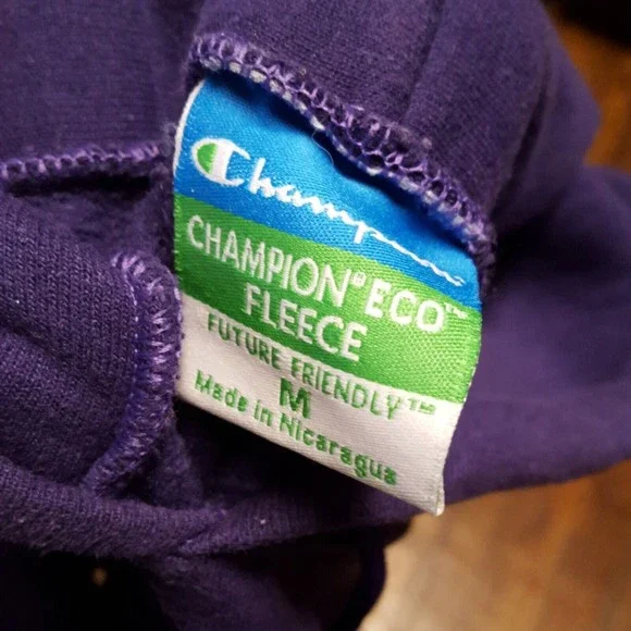 Champion Eco Fleece James Madison Dukes Pullover Hoodie Men Adult Medium Purple - Picture 3 of 4